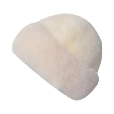 Imagem de Chapéu Feminino Quente De Inverno Com Pelo Macio E Pelúcia, Estilo Pes