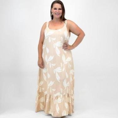 Imagem de Vestido Malwee Longo Plus Size Estampado com Alça Feminino-Feminino