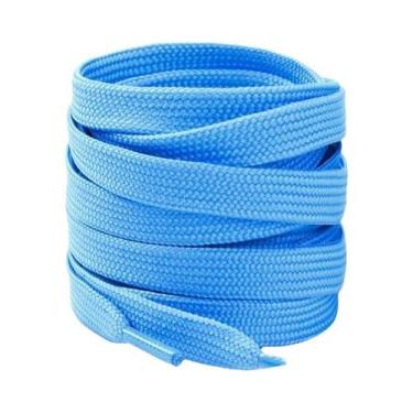 Imagem de Cadarços Planos Dupla Camada Preto E Branco Para Tênis Casuais De Cano