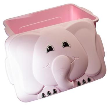 Imagem de Caixa Organizadora Infantil Elefante 34L Rosa Unidade - GIOTTO