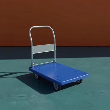 Imagem de Carrinho De Carga Plataforma Dobrável 150kg 4 Rodas Aço - Yeet