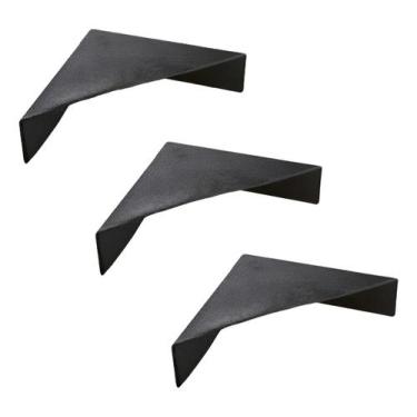 Imagem de Kit 1.000 Cantoneiras Proteção 60x60mm Plástico Aberta Preto - Meta Fe