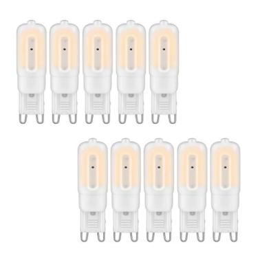 Imagem de Kit 10 Lampada Led Luxpin Lac 4w 6500k Branco Frio G9 127v Branco Cod:
