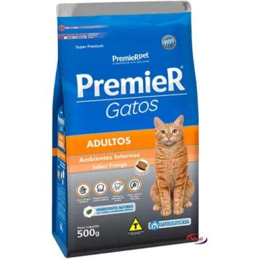 Imagem de Ração Premier Ambientes Internos Gatos Adultos Frango 500g - premierpe
