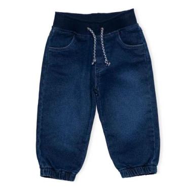 Imagem de Calça Infantil Menino Mania Kids Jeans Jogger com Ribana Tamanho:6, 6