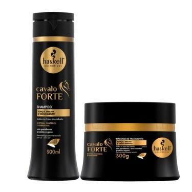 Imagem de Kit Shampoo e Máscara Cavalo Forte Haskell 300ml