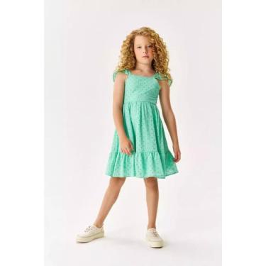 Imagem de Vestido Em Laise Com Laço Catavento, Verde, 8