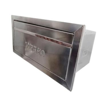 Imagem de Caixa de Correio para Cartas Jornais e Revistas 475-BS com Moldura Galvinox 21x43x20cm Brassol