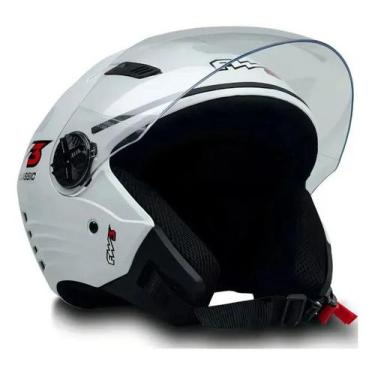 Imagem de Capacete Aberto Para Moto Fw3 X Open Classic Branco - Pro Tork, 60