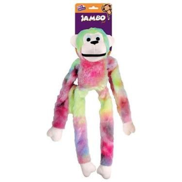 Imagem de Brinquedo Mordedor Pelucia Pet Macaco Colorido Grande Jambo - Jambo Pe