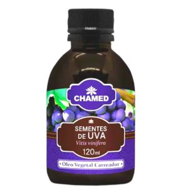 Imagem de Oleo Vegetal de Sementes de Uva Chamed 100% Puro para Pele Oleosa Prensagem a Frio 120ML