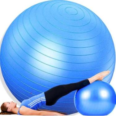 Imagem de Bola Pilates Yoga Abdominal Gym Ball 65cm Cor Azul - Trail Your Soul