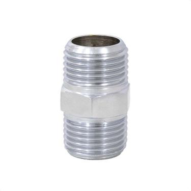 Imagem de Niple De 1/2 X 1/2 Macho X Macho Em Metal Cromado