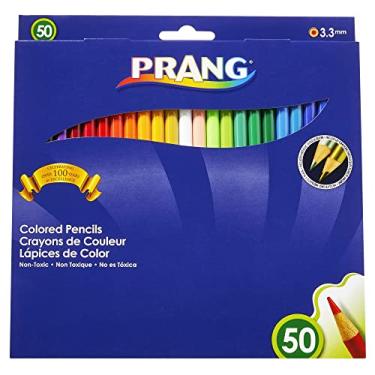 Imagem de Prang 22480 Lápis de madeira colorida, 3,3 mm, 50 cores/conjunto sortidos