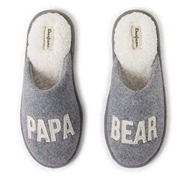 Imagem de Dearfoams Presente de Natal masculino para pai, avô, pijama combinando para a família, papai urso, Cinza-claro mesclado, 9-10