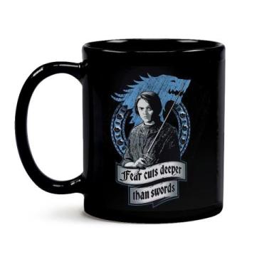 Imagem de Caneca Em Cerâmica Game Of Thrones Arya Stark Black 320ml - Canecas Pe