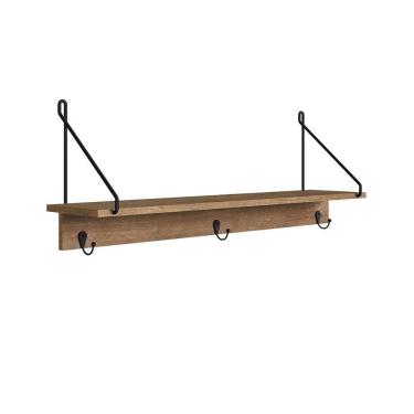 Imagem de Prateleira Cabideiro Tube Vermont e Preto Estilo Industrial