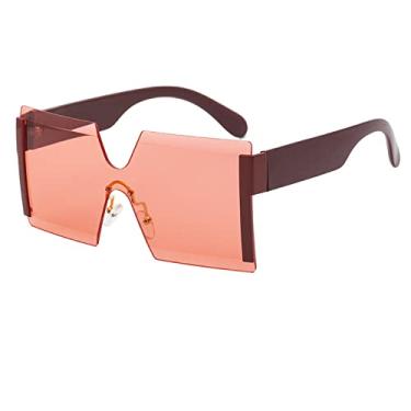 Imagem de Óculos de sol femininos com armação grande, sem moldura, sem moldura, corte de diamante, moda feminina, 3, tamanho único