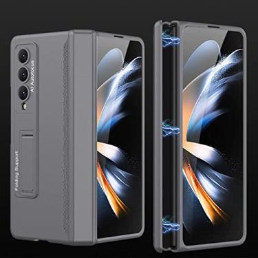 Imagem de Capa de telefone rígido para PC para Samsung Galaxy Z Fold 4 Z Fold4 5G Caso protetor magnético para Samsung Z Fold4 Zfold4, cinza, para galaxy Z Fold 4