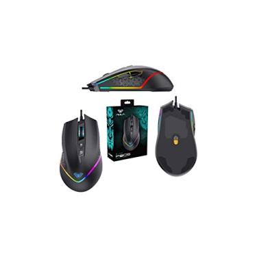Imagem de Mouse para jogos AULA F805 RGB com fio botões laterais programáveis, 6400 DPI