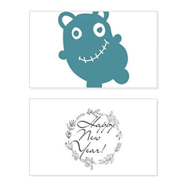 Imagem de Alien Criature Bear New Year Festival Cartão de felicitações Bless Message Present