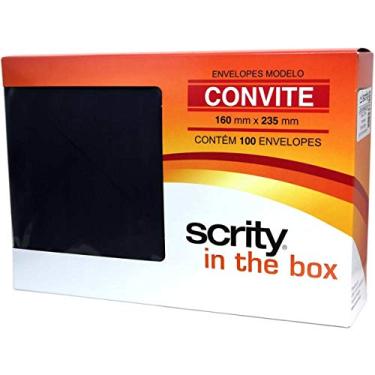 Imagem de Scrity CCP 470.12 Envelope Convite, Preto, 160X235mm, Pacote com 100