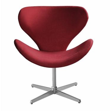 Imagem de Poltrona Decorativa Isis Swan Cadeira Giratória Pé Metal Recepção Escritório