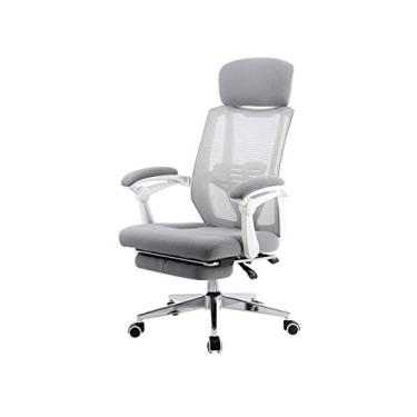 Imagem de Cadeira de escritório cadeira de escritório de malha ergonômica com encosto alto e apoio de cabeça acolchoado (cor: A)