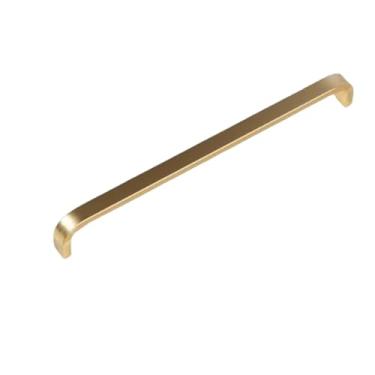 Imagem de Armário de porta de cozinha alça reta puxar botões de porta de ferragem e alças de alumínio de melhoria da casa, ouro 192mm