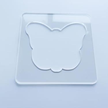 Imagem de CHENRUI Modelo de acolchoamento, régua de acrílico para acolchoamento de movimento livre em máquina doméstica (borboleta)