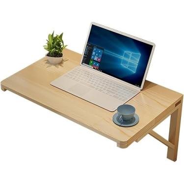 Imagem de Mesa dobrável montada na parede, mesa dobrável que economiza espaço Mesa suspensa para estudo Mesa dobrável de computador para quarto de estudo, banheiro ou varanda, 60x40cm