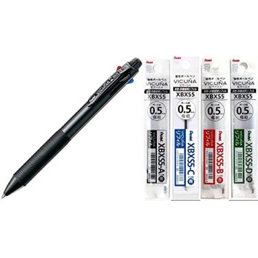 Imagem de Caneta esferográfica Pentel Vicuna, extrafina, Green Black + Refill