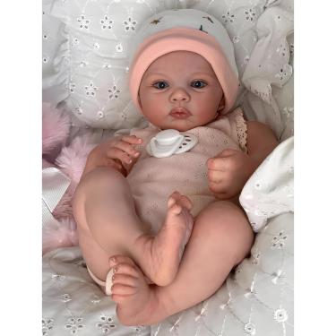 Imagem de SHENGX Bebe Reborn Realista,19" Silicone Realista Bebe,Pode Ser Totalmente Imerso Em áGua,Reborn Realista Recem Nascido,Vem Com Roupas De Boneca,2pano