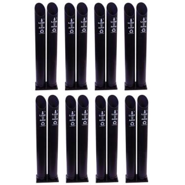 Imagem de Kit 8 Coletores Duplos Água PVC - CM Design, Preto