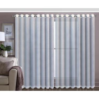 Imagem de Cortina Linho Flame 5,40 Mts X 4,00 Sem Forro Sala/quarto - J&C ACESSÓ