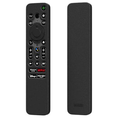 Imagem de Capa para Sony RMF-TX800U/TX900U Voice Remote Contorl, capa protetora antichoque, especialmente projetada para o modelo 2022 Sony 4K / 8K Ultra HD TV BRAVIA XR X80K X90K X95K Series Remotes (preto)