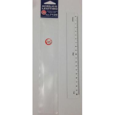 Imagem de Régua de Acrílico Trident 20cm - com Escala (mm) - Ref.7120
