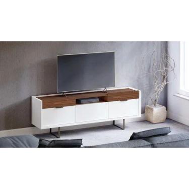 Imagem de Rack para tv berlim 1,80 casa d branco/dakota - village móveis