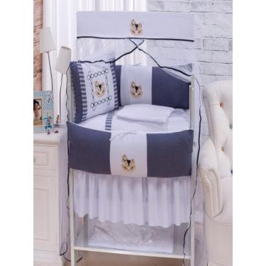 Imagem de Kit Mini Berço 10pçs Menino 100% Algodão Duas Lateral Menina - ENXOVAI