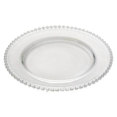 Imagem de Sousplat Cristal Ecológico Clear Bolinha Transparente 32x3cm - WOLFF