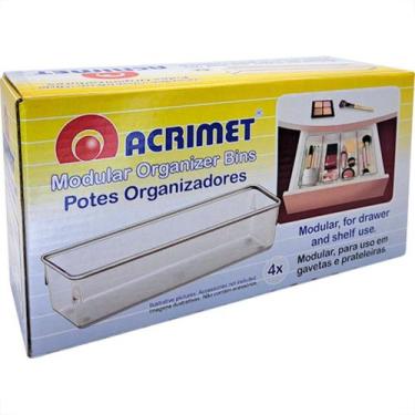 Imagem de Organizador Acrimet Para Gaveta Grande 24 X 8 X 5,5Cm Caixa Com 4 Peca