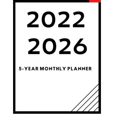 Imagem de five year planner 2022-2026 monthly calendar and agenda organizer 8.5x11 in, 150 pages