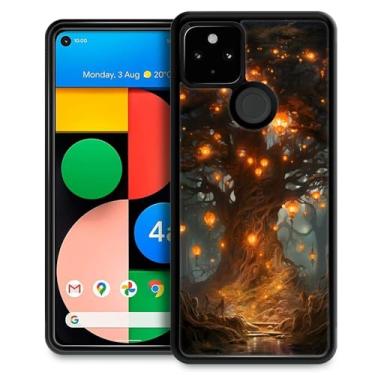 Imagem de CARLOCA Capa compatível com Google Pixel 5, design de padrão de luz de árvore grande para meninas e meninos, à prova de choque, capa antiarranhões para Google Pixel 5