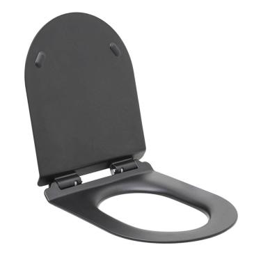 Imagem de Assento Termofixo com Soft Close para Vaso Sanitário Amazonita Pingoo.casa - Preto