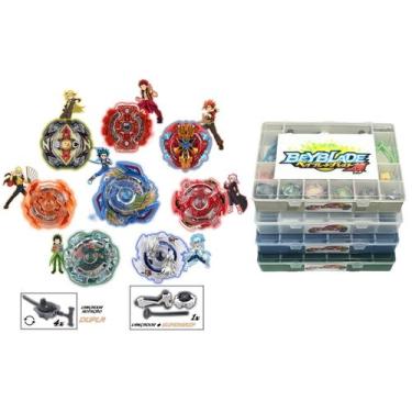 Imagem de Kit 4 Beyblade Burst + 5 Lançadores + Maleta Beyblade -  TD / SPU, Bey