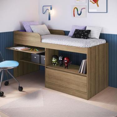 Imagem de Cama Infantil Multifuncional Jacarta 1 Porta Mel - Art In Móveis, Marr