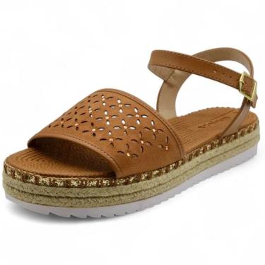 Imagem de Sandalia Feminina Flatform Moda Conforto Corda Moleca