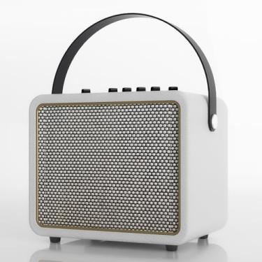 Imagem de Dozzly Amplificador De Guitarra Elétrica 10W Portátil E Recarregável Com 7 Efeitos Para Prática Diária Branco