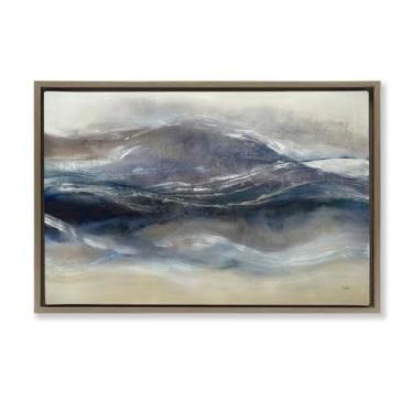 Imagem de Stupell Industries Arte de parede Wave Mirage in Neutral Brown Framed Floater Canvas por K. Nari, 78 x 53 cm
