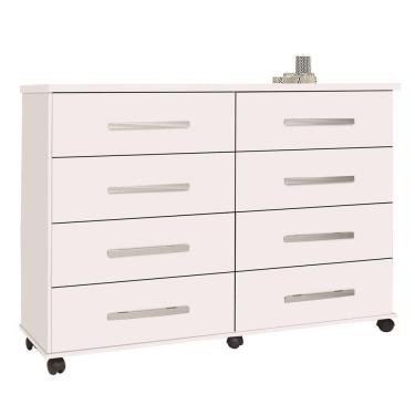 Imagem de Cômoda Jade MDP 8 Gavetas Branco